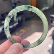 冰種翡翠天然翡翠玉鐲A玉手鐲 玉鈪 • 冰種飄花翡翠圓鐲