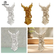 [SONONIA] SiaBiced Angel Figurine Angel Sculpture Craft Miniature Statue Collectible Figurine Resin