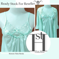 Kimono Tidur Hst Special Renda (Include Daster Singlet Renda) 'Emerald Green