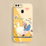 เคส OPPO A11K A12 A12s A7 AX5s AX7 A5S กันกะแทก case Ducks and girls สแควร์ซอฟต์กล้องซิลิโคนป้องกันย