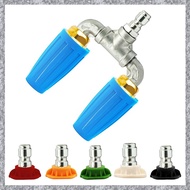 (TFAW) Dual Turbo Nozzle for Power Pressure Washer with 5 Power Pressure Washer Tips 1/4 Quick Conne