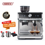 HiBREW Barista Pro 19Bar Conical Burr Grinder Bean to Coffee Machine Commercial Espresso Maker for Home Cafe Hotel Restaurant