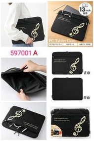 597001–日本 Piano Line 出品音樂圖案平板保護套 music pattern ipad case，有兩款