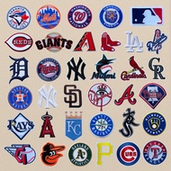 Customize Brand Logo MLB Team Embroidery Iron on sew on Patches Clothes Hats Velcro Badges