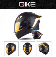 QIKE Flip up Helmet Modular Motorcycle Helmet Double Lens Built-in Sun Visor Racing Full Face Helmet