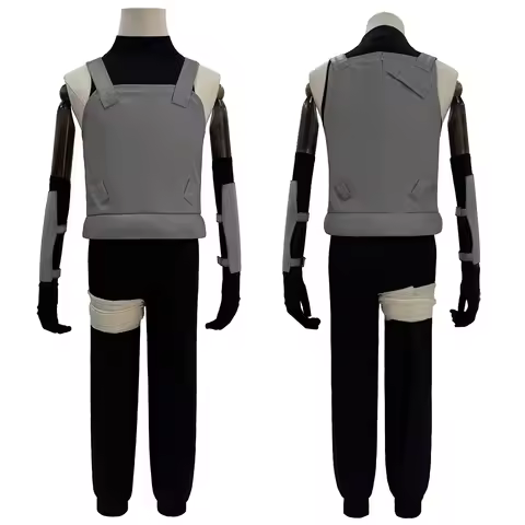 HOLOUN Anime Hatake Kakashi Anbu Cosplay Costume Faux Leather Vest Sleeveless T-shirt Pants Pouch Gl