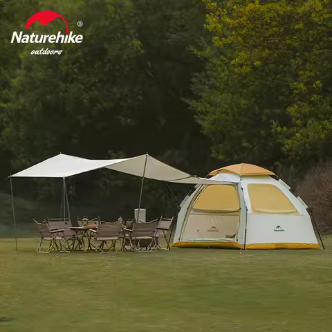 Naturehike Tent Camping Automatic Tent 2 3 4 Person Shelter One Touch Tent Outdoor Park Family Quick