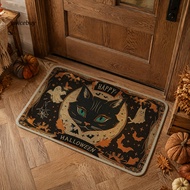 [TY] Soft Bedroom Rug Halloween Cat Rug, Living Room Area Rug, Anti Slip Kitchen Runner for Safety