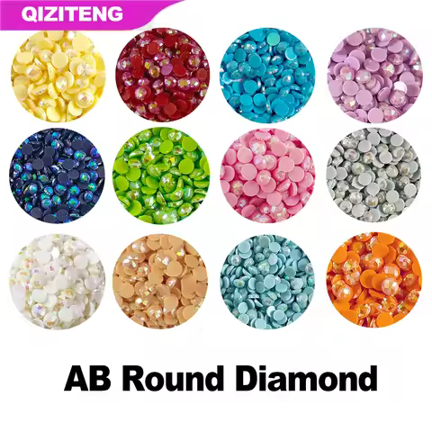 Single Color AB Diamond Beads for 5D Diamond Paintings Resin AB Round Diamond Painting Drills 2.8MM 