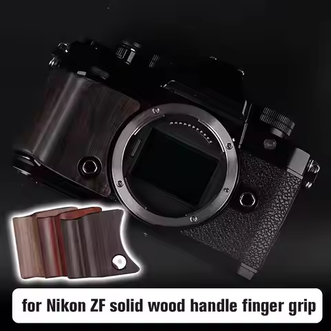 For Nikon ZF Wooden Hand Grip Ebony Wood, Ergonomic Camera Grip Extension for Better Handling, Light