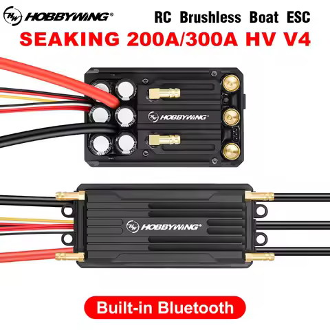 HOBBYWING RC Seaking ESC 200A 300A HV Waterproof lP67 Built-in Bluetooth Built-in BEC 6V/7.4V/8.4V S
