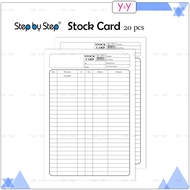 Step by Step 7" x 10" Stock Card White - 20pcs / Inventory Stock Record Card / Kad Simpanan Stok