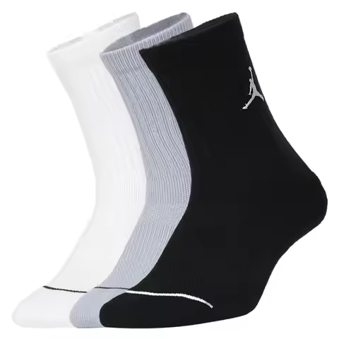 Nike Unisex 3-Pack Socks: Air Jordan Training Style Breathable Casual Socks—Soft, Durable Sports Soc