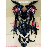 COVERSET HONDA DASH 110-2 (V2) / DASH 110 -2FI / DASH 125-125FI (V4) HITAM KILAT