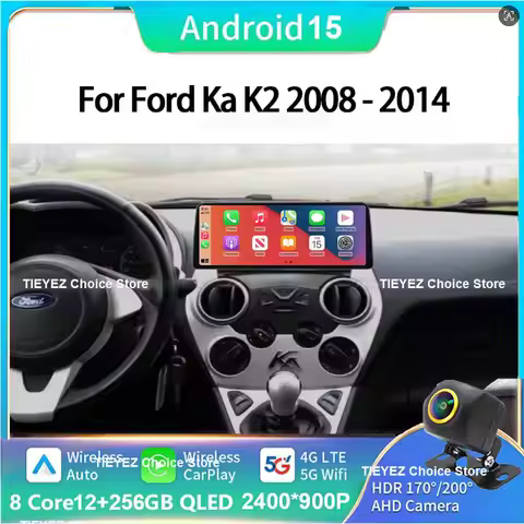 12.3' Android 15 Car Stereo Radio GPS Multimedia with Carplay High Resolution 2400x900 Touchscreen f