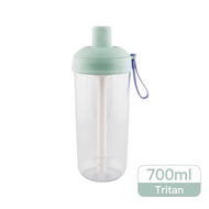 樂扣樂扣 嚼對搖搖吸管杯 700ml-迷霧薄荷綠