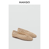 Mango | รองเท้าแบล็ทสไตล์บัลเล่ต์สานแบบระบายอากาศ
