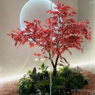 Simulation Maple Red Maple Green Maple Hotel Wishing Tree Green Plant Indoor Outdoor Decoration Fake
