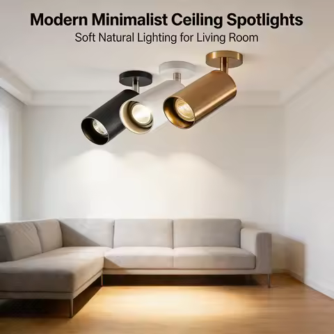 Surface Mounted 360° Rotating Angle LED Spotlight GU10 Bulb Nordic Open Mounted Downlight Ceiling La