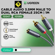 UGREEN CABLE AUDIO 2RCA / 2 RCS TO JACK 3.5MM M/F 1M/ 10588