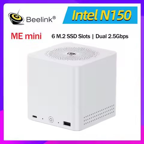 Beelink ME Mini NAS Intel Twin Lake N150 LPDDR5 4800MHz 12GB RAM 2T SSD WiFi6 4K Dual 2.5 Lan Home N