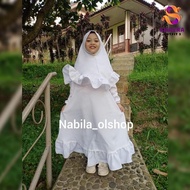 Pakaian Anak Baju Muslim Anak | Gamis Anak Perempuan | Gamis Putih
