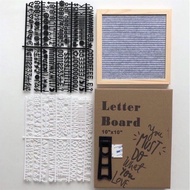 Letter board บอร์ดอักษร กระดานปักอักษร ขนาด 25 x 25 cm บอร์ดปักอักษร พร้อมส่ง พร้อมตัวอักษร 2 ชุดและขาตั้ง