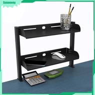 Sunnoony Clamp on Desk Shelf above or Under Table Shelves Desk Organizer Desktop Storage Shelf for O