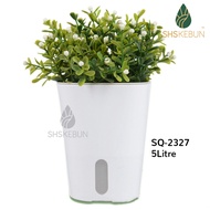 2-Layer Self Watering Extra Large Square Pot Pasu Bersumbu Hydroponic Pot Home Decor 23x23x27CM SHS 