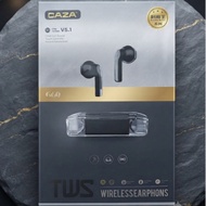 Wireless Earphones, Caza G60 TWS Wireless Earphones, featuring a sleek black design