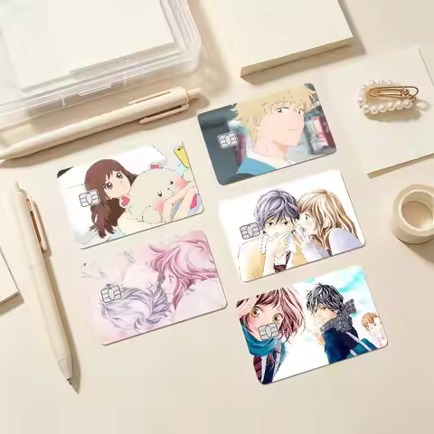 Anime A-Ao Haru Ride Card Stickers Credit Card DIY Card Protector Stickers Waterproof Film Skin Cove