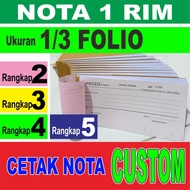 cetak nota 1/3 F4 1 rim custom - Nota Murah