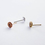 耳針 10K 星芒鑽石耳環 黑鑽 黃K金 白K金