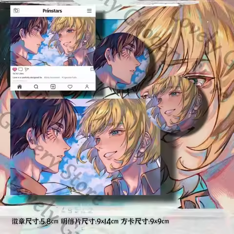 Anime Attack on Titan Historia Reiss Ymir Aurgelmir Shingeki No Kyojin Cosplay Cartoon Card Badge Po