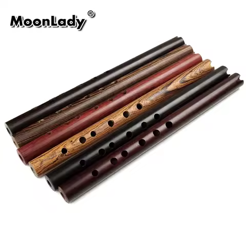 Quena-Vertical Flute with Bag Indian Musical Instrument Red Sandalwood Woodwind Instrument Dalbergia