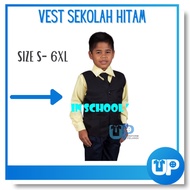 Vest Pengawas Hitam Black Pengawas Pusat Sumber Library Sekolah Premium Quality Sekolah 100& Polyest