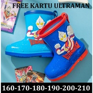 SD16 Rain Boots Waterproof PVC outdoor shoes for boys Ultraman three lightbiru importedOriginals out