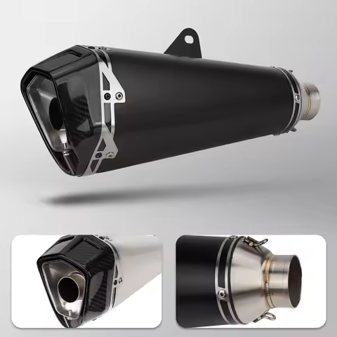 Motorcycle Exhaust Racing Escape Universal 51MM Interface Delta Muffler with DB Killer For ER6N Z750
