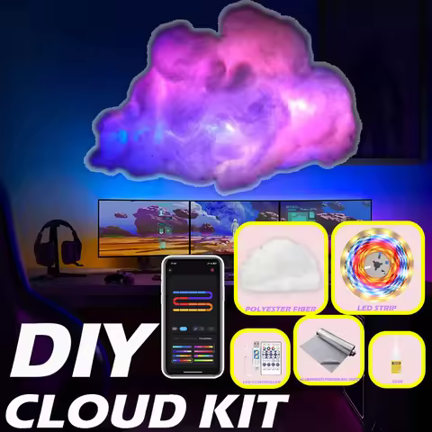 3D Cloud Lightning Light 7 types Kit Smart Cloud Light small thundercloud light 360 Degree Wireless 