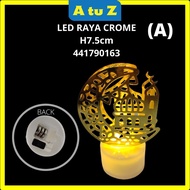 AtuZ LED Crome Candle Light Selamat Hari Raya Aidilfitri Ramadhan Moon Star Lantern Home Deco Battery raya23