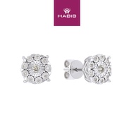HABIB Diamond Earring in 375/9K White Gold 25715(E)