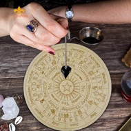 UK Carved Divination Board Wooden Astrology Pendulum Boards Altar Ornament Decor [anisunshine.sg]