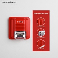 [Prs] 1Pcs Sound & Strobe Alert Security System 12V 24V Fire Alarm Warning Strobe Siren Horn For Hom