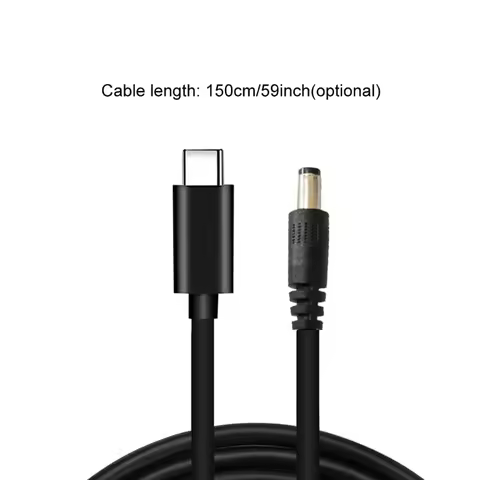 USB C/Type-C PD to 9/12V 5.5x2.5mm Converter Cable Power Cord for Most 9V Devices USB C Male Connect