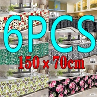 [Buy 3 Take 3] HTC Lababo Kitchen Curtain Short Curtain 6PCS 150*70cm Cover Cabinet Curtain Sink Cur