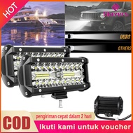 7 Inch Work Light Bar 120W Spot Flood Beams Combo untuk Mobil Traktor Boat OffRoad Truck SUV ATV Lampu Perbaikan Mobil