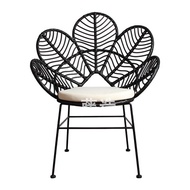 Rattan chair art imitation rattan weaving dining chair creative IKEA Peacock chair handmade homestay