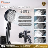 Premium Shower Head Set with 5 Water Modes Handheld Shower Head Black Shower Head