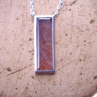 紅銅鈦晶 手工純銀項鍊 中性銀飾 Copper Golden Rutilated quart