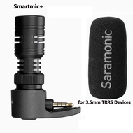 Saramonic SmartMic+ ไมโครโฟนทิศทางแบบ Plug & Play ไมโครโฟนคอนเดนเซอร์สำหรับการวิดีโอบล็อก การสตรีม A